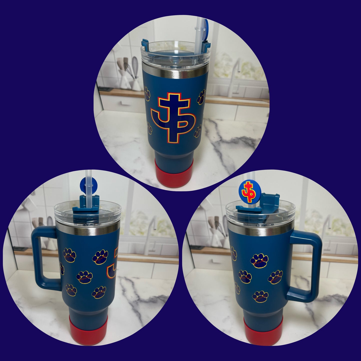 PJP 512 Navy 40oz Tumbler UV Print JP/Paws