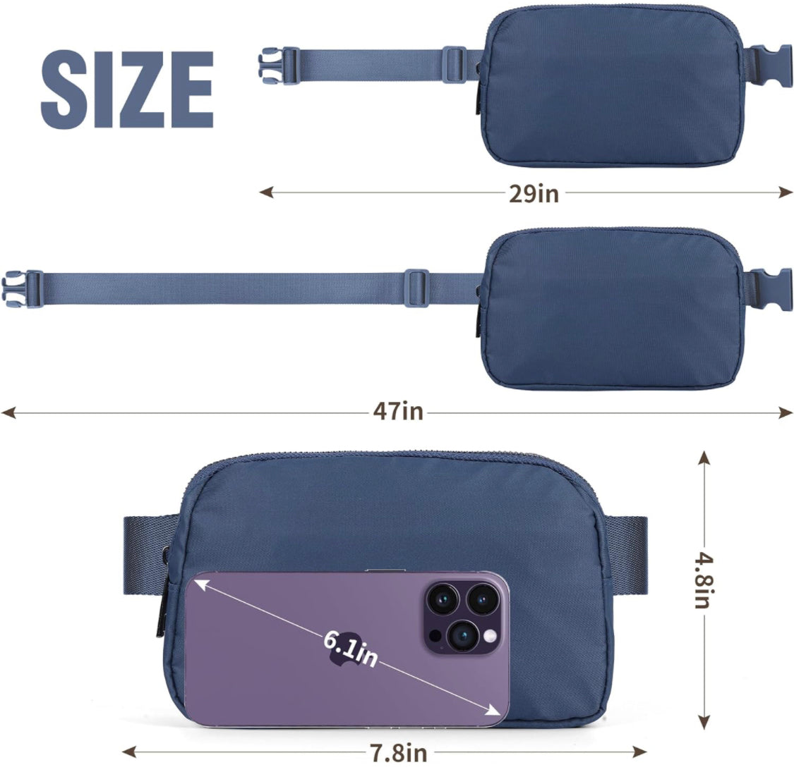 PJP Fashion Waist Packs with Gold JP Logo