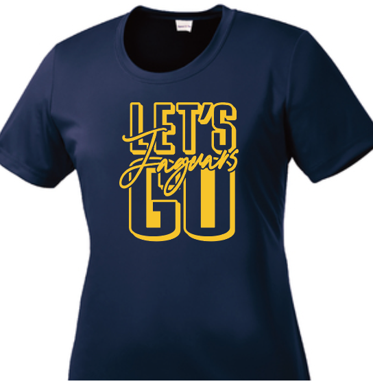PJP 123 Go Jaguars Ladies Poly T Shirt