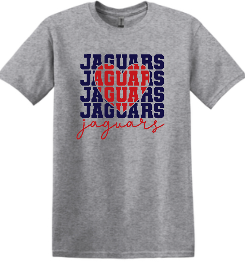 PJP 205 Jaguars Heart Unisex T-Shirt