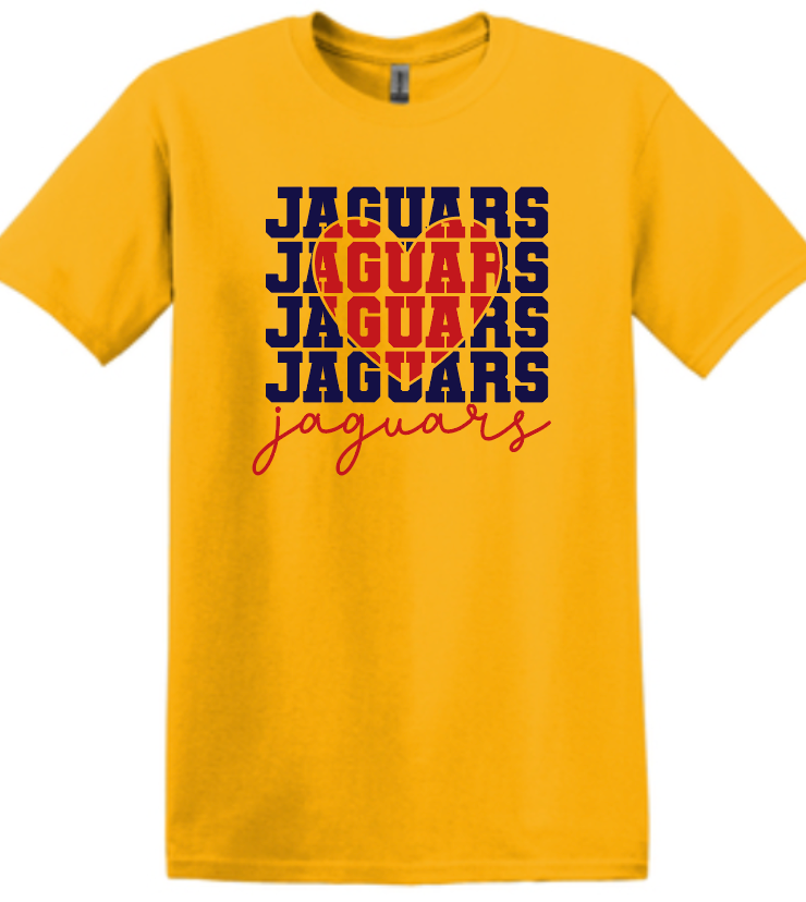 PJP 205 Jaguars Heart Unisex T-Shirt