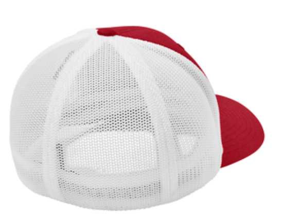 PJP 707 Red Flex Fit Hat Navy Logo