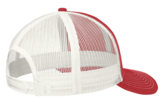 PJP 712 Red Snap Back Hat Gold Logo