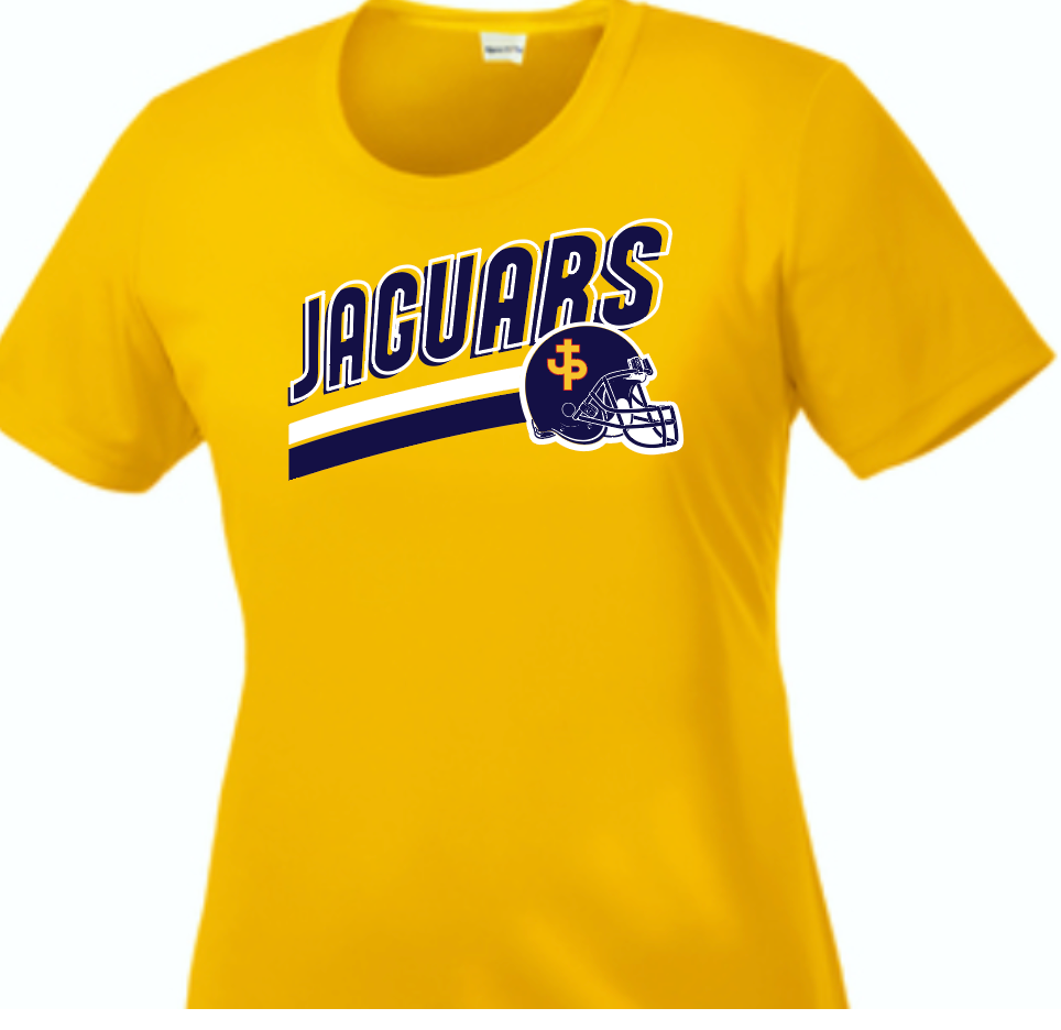 PJP 127 Jaguar Helmet Football Ladies Poly T Shirt