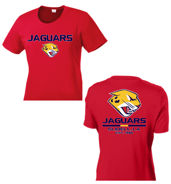 PJP 129 Jaguars Slidell Ladies Poly T Shirt