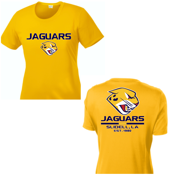 PJP 129 Jaguars Slidell Ladies Poly T Shirt
