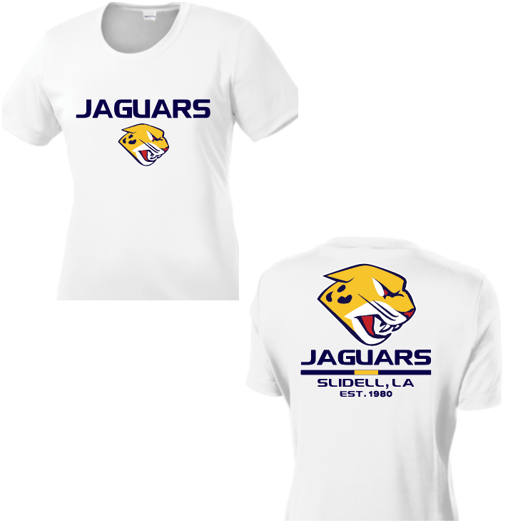 PJP 129 Jaguars Slidell Ladies Poly T Shirt
