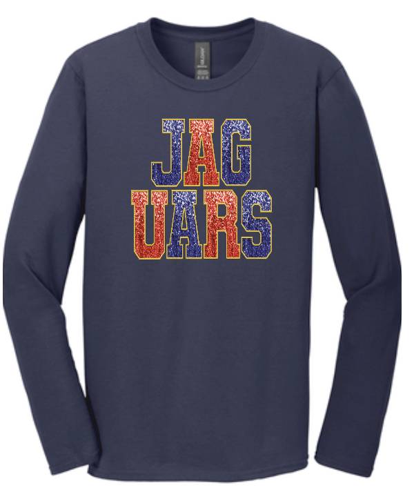 Faux Embroidery Sequins Jaguars Unisex Sweat or LS T-Shirt