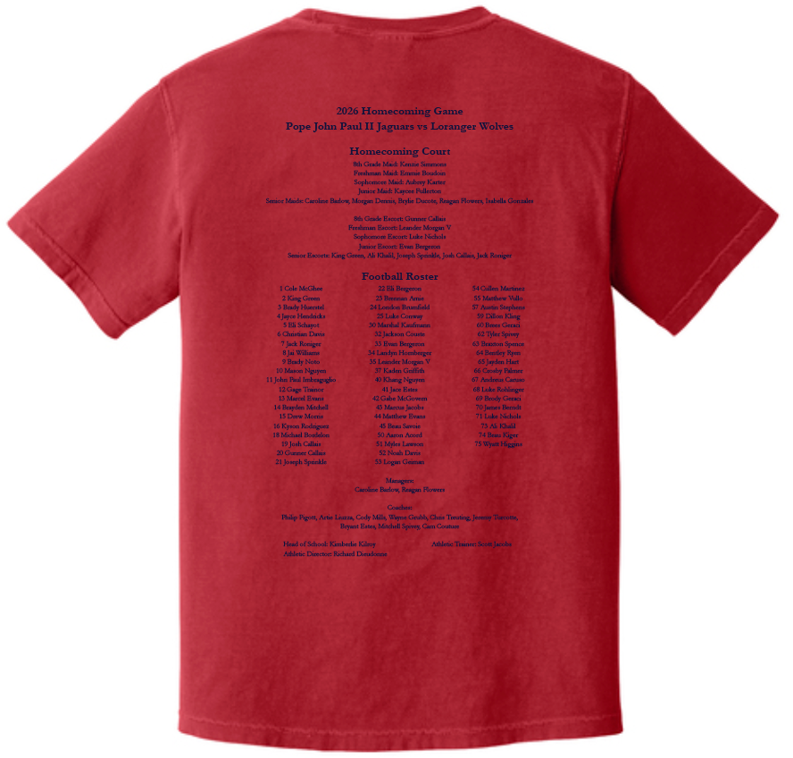 PJP COMFORT COLOR Homecoming Unisex T-Shirt 2026