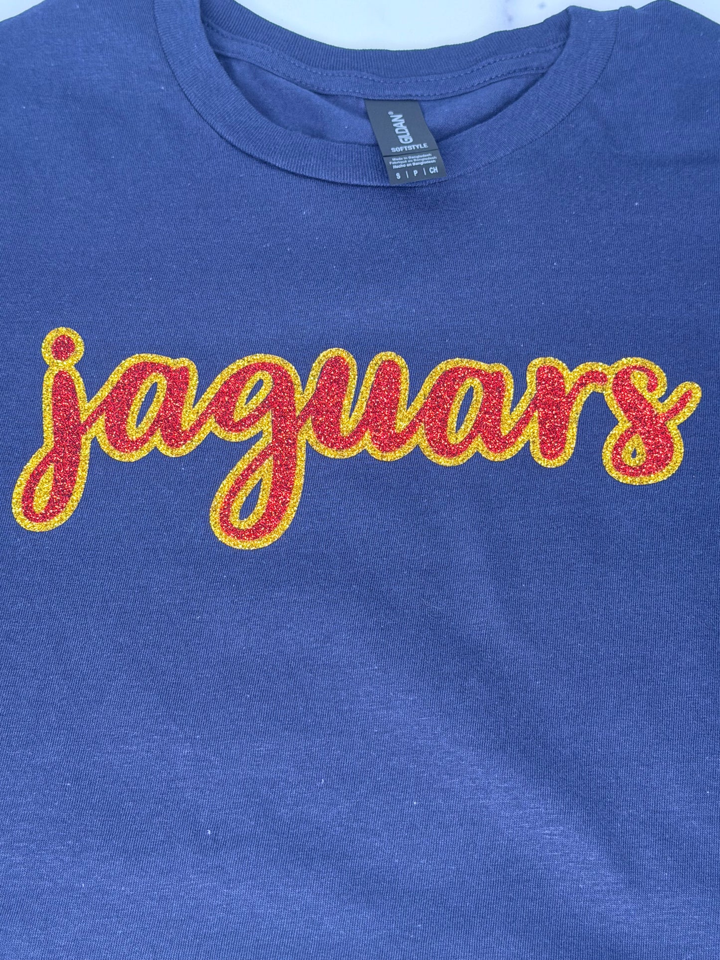 PJP Jaguars Glitter Logo Red and Gold