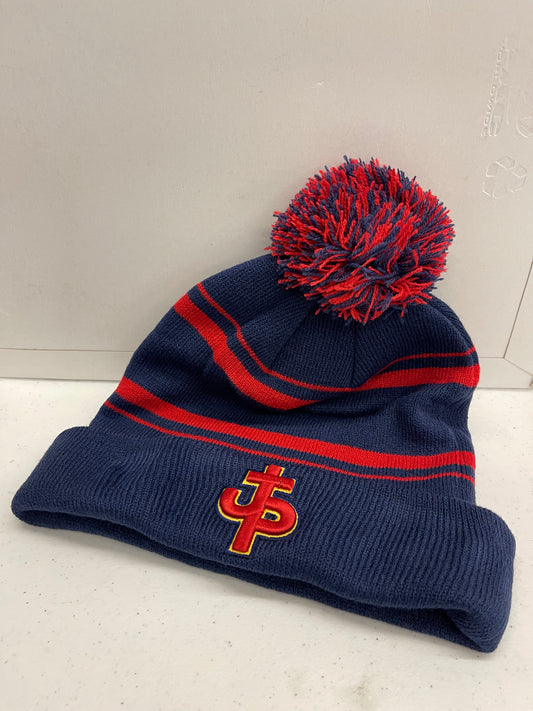 PJP 714 Navy and Red Beanie