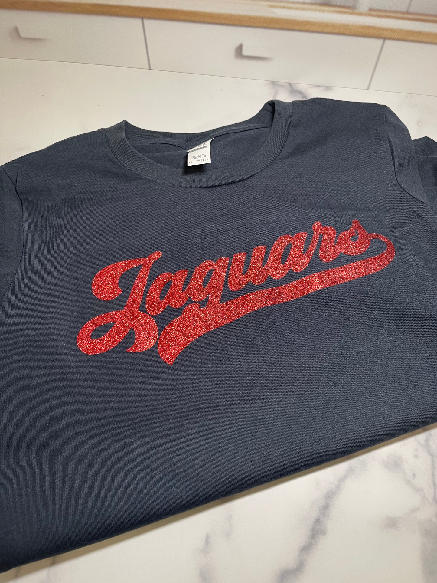 PJP Jaguars Glitter Logo Red
