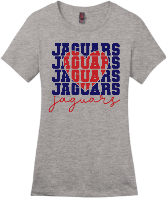 PJP Jaguars Heart Ladies T-Shirt