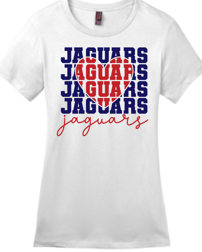 PJP Jaguars Heart Ladies T-Shirt