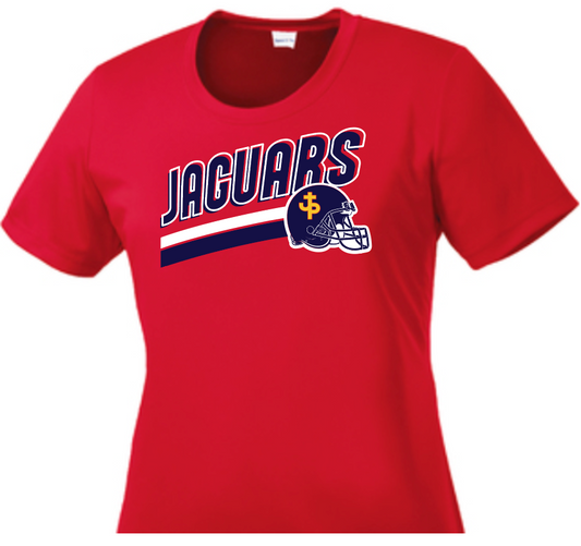 PJP 127 Jaguar Helmet Football Ladies Poly T Shirt